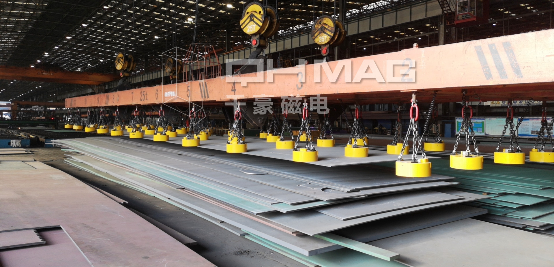 千豪磁電吊鋼板用夾具，電永磁吊具，磁力吊具